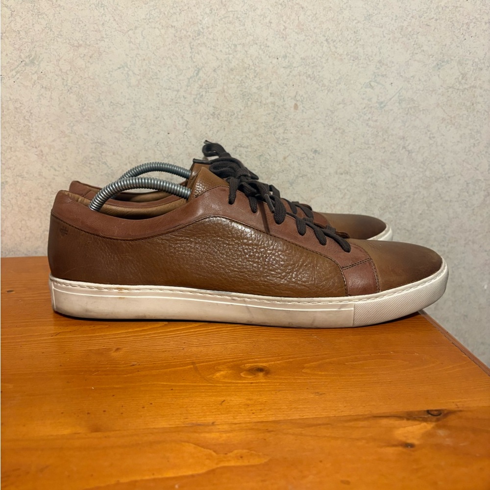 Brothers United Arizona Men's Casual Shoes Size 12 M, Brown Leather Sneakers